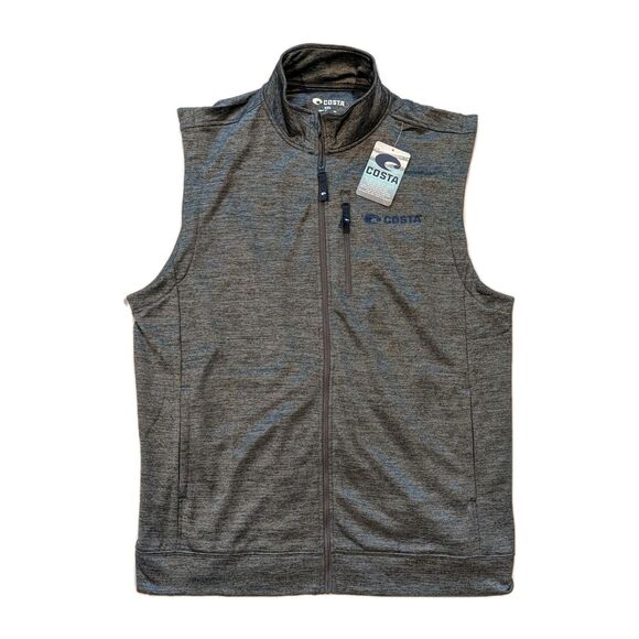 NEW Costa Harbor Fleece Vest Men’s XXL Dark Grey Jacket 2XL Full Zip $65 MSRP - Picture 1 of 8